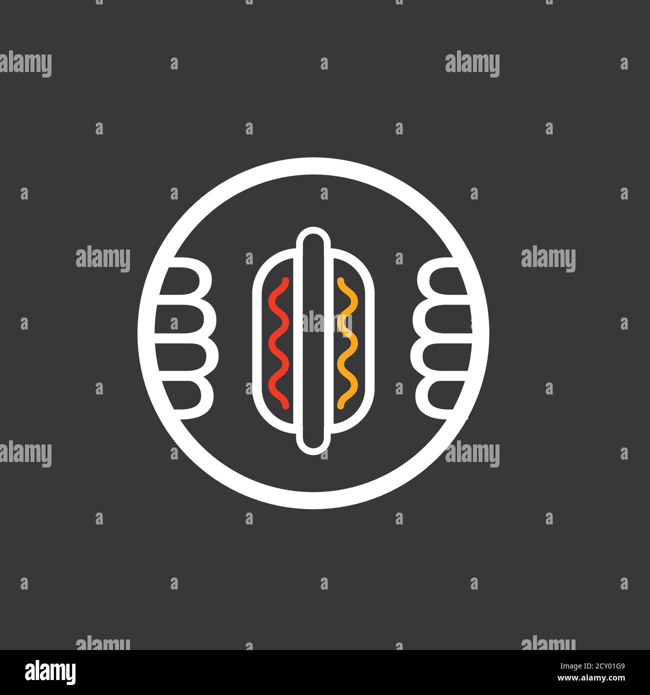 Logo vettore Burger. Icona Burger. Illustrazione Burger. Vettore Illustrazione Vettoriale