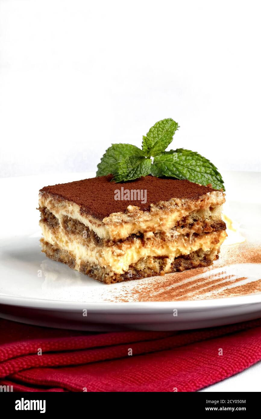 Tiramisù, classico dessert italiano Foto Stock