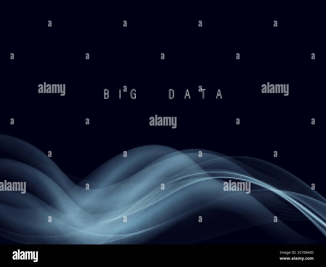 Illustrazione vettoriale futuristica dell'onda digitale astratta. Concetto di tecnologia. Sfondo astratto. Illustrazione Vettoriale