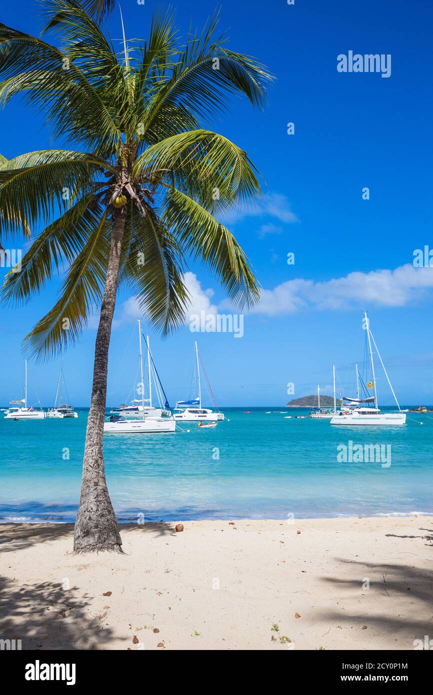 St Vincent e Grenadine, Mayreau, Saltwhistle Bay Foto Stock