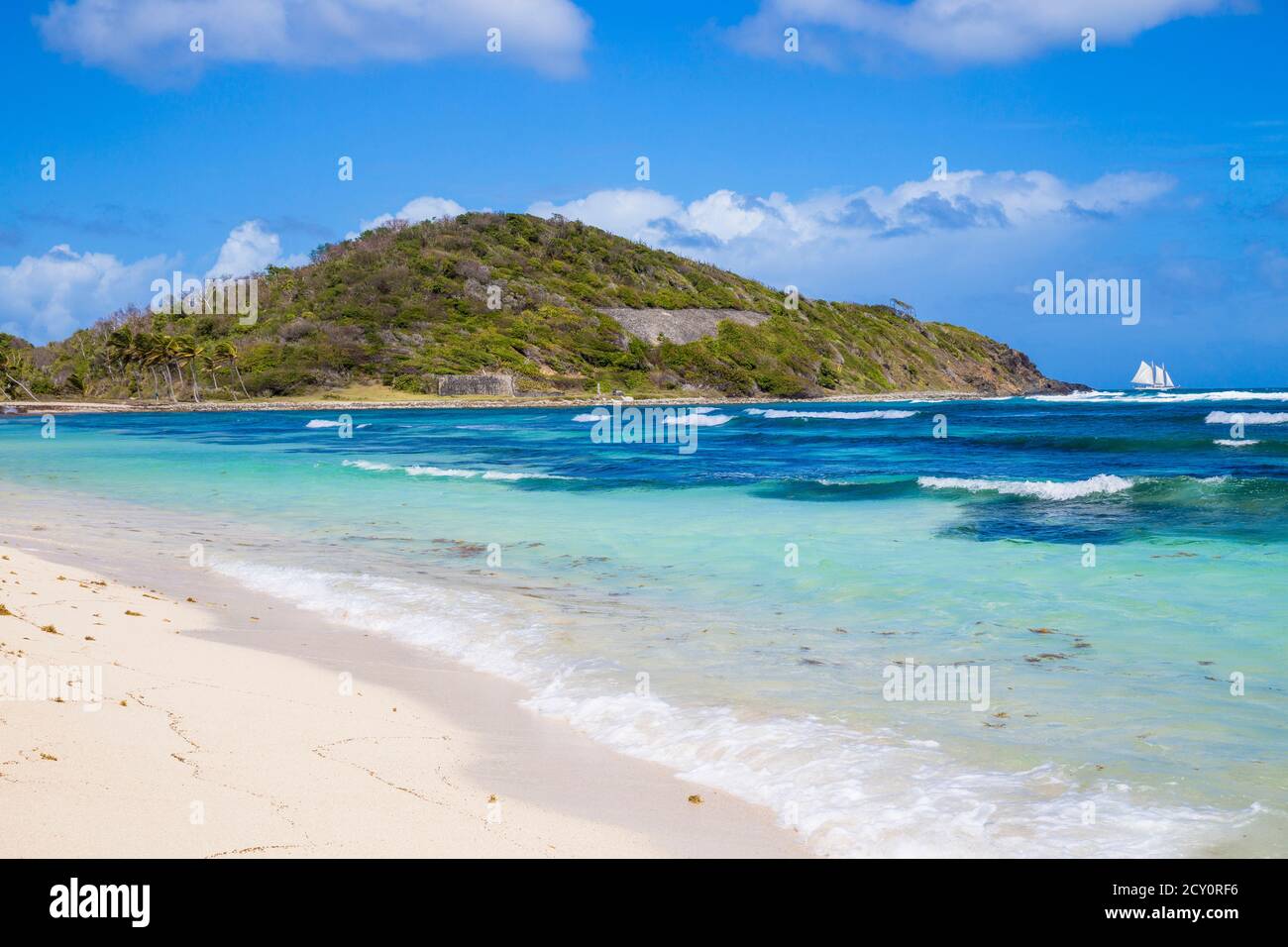 St Vincent e Grenadine, Mayreau, Saltwhistle Bay Foto Stock