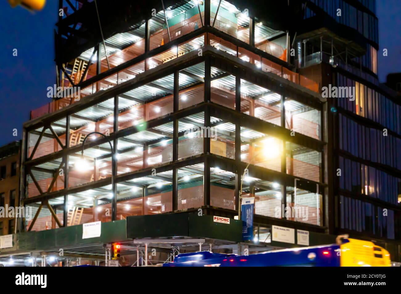 Lavori in corso a Greenwich Village a New York sabato 26 settembre 2020. (© Richard B. Levine) Foto Stock