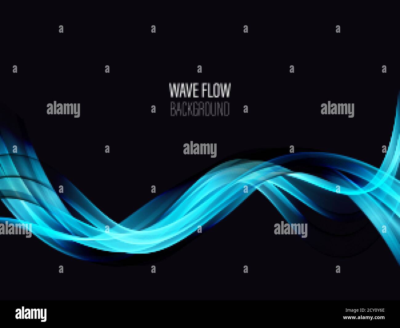 Effetto fumo blu su sfondo nero Illustrazione Vettoriale