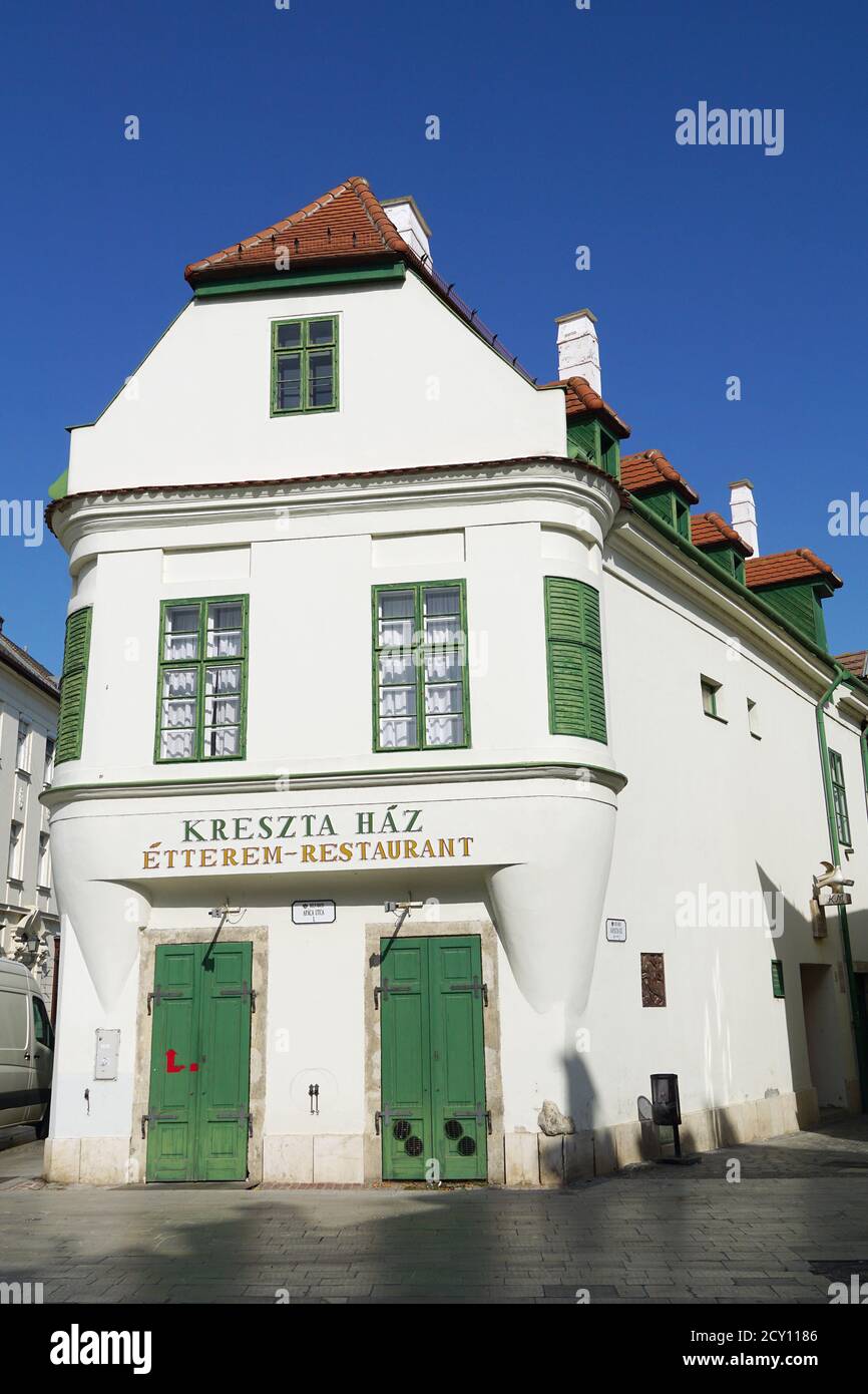 Kreszta House, Győr, Raab, Győr-Moson-Sopron County, Ungheria, Magyarország, Europa Foto Stock