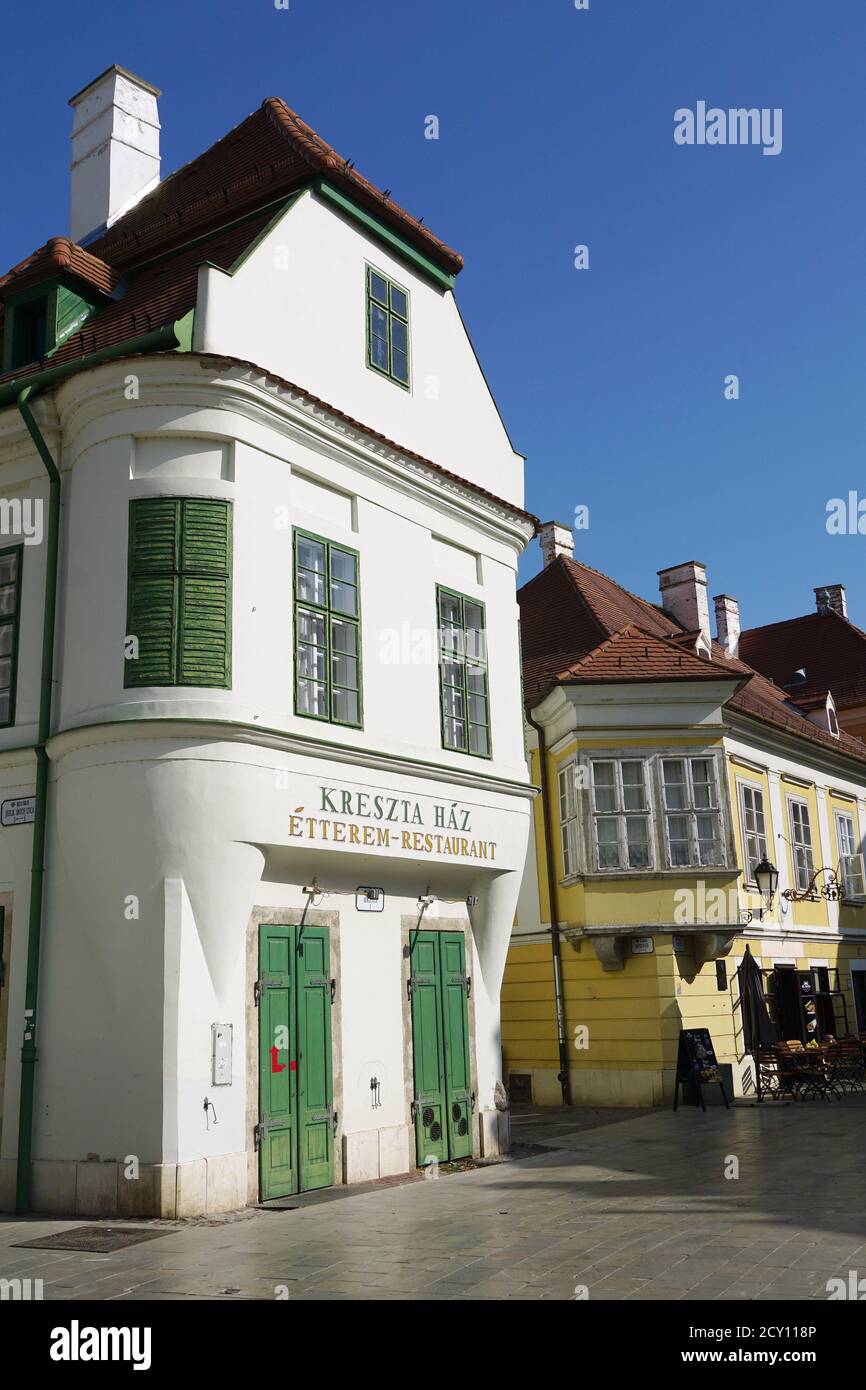 Kreszta House, Győr, Raab, Győr-Moson-Sopron County, Ungheria, Magyarország, Europa Foto Stock