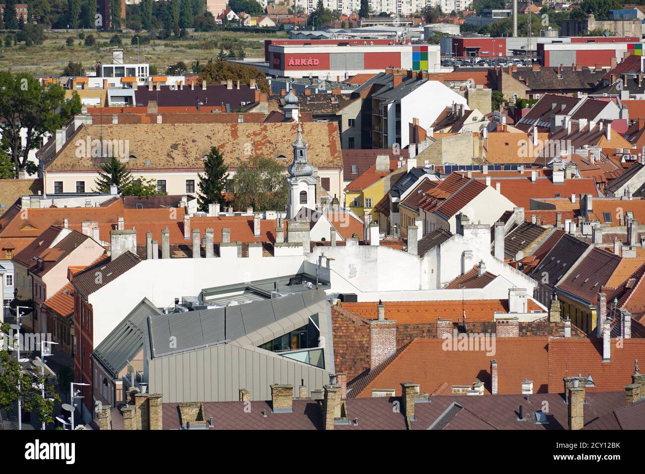 Vista di Győr, Raab, Győr-Moson-Sopron County, Ungheria, Magyarország, Europa Foto Stock