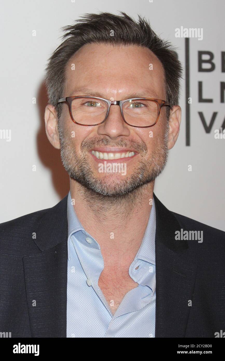 Christian Slater partecipa alla prima mondiale di 'The Adderall Diaries' al Tribeca Film Festival 2015 al BMCC/TPAC di New York City il 16 aprile 2015. Foto: Henry McGee/MediaPunch Foto Stock