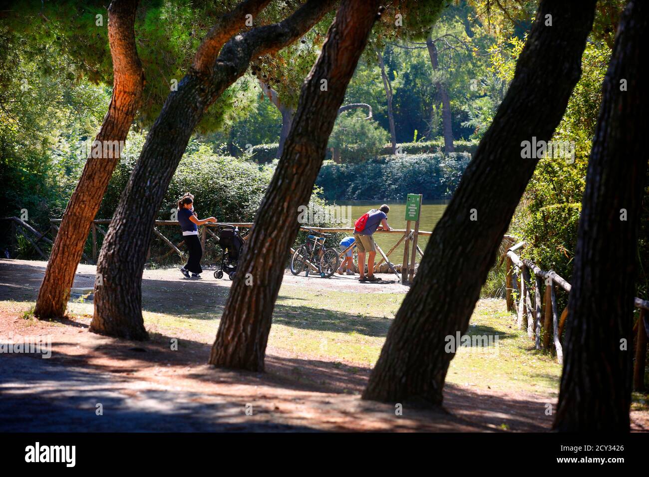 Riserva naturale Pineta Dannunziana o Parco D'Avalos a Pescara, Italia. Foto Stock