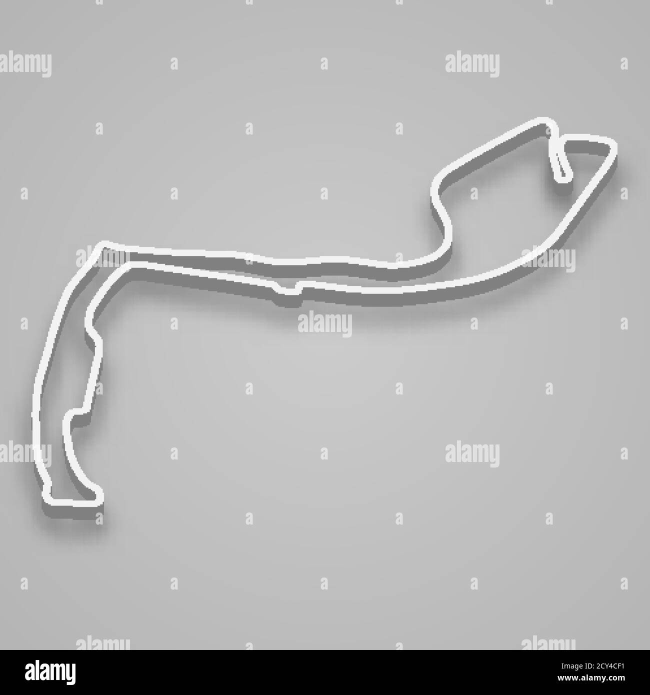 Circuito di Monaco per Motorsport e autosport. Circuito del Gran premio. Illustrazione Vettoriale