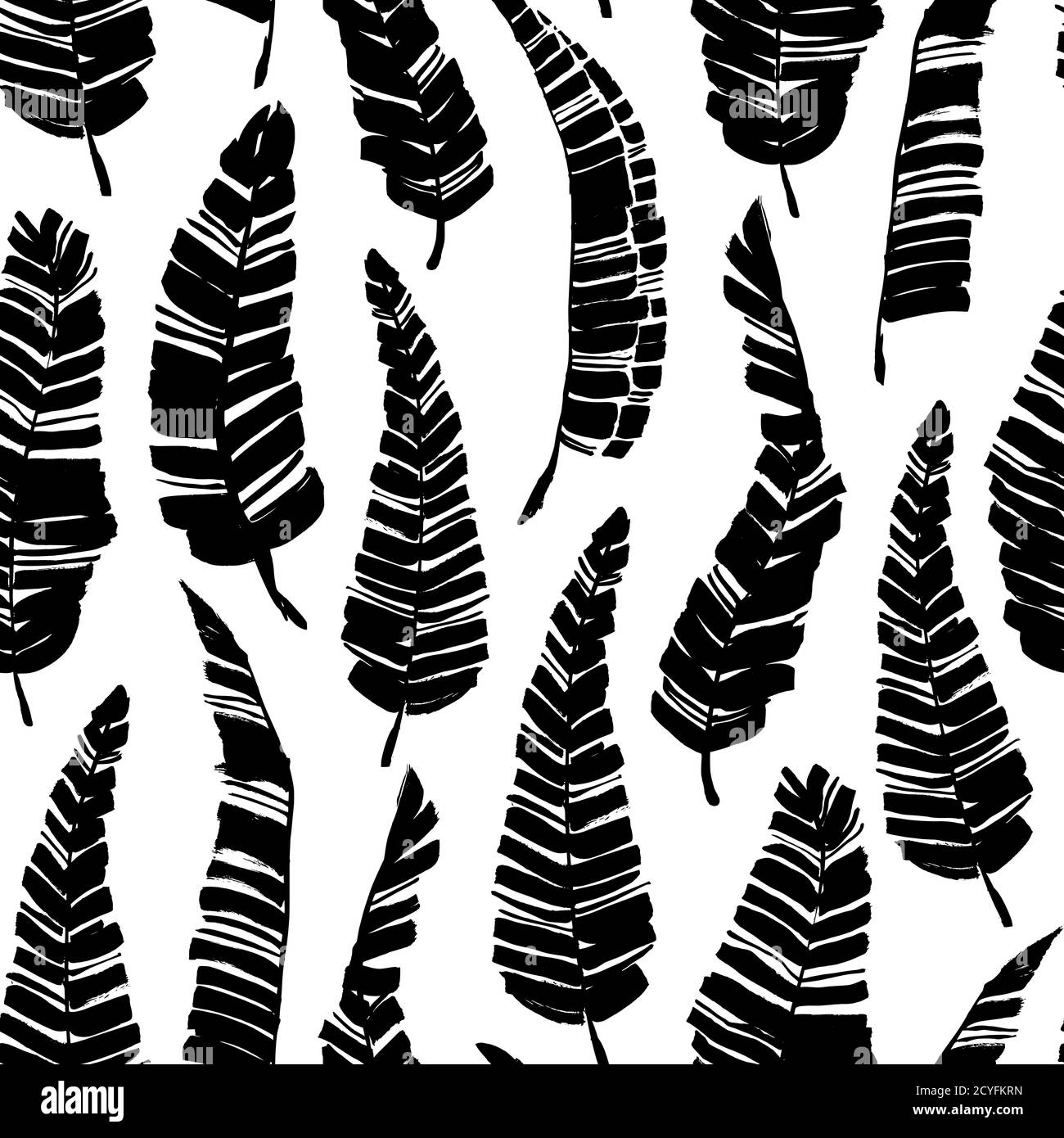 Vettore tropicale foglie di banana modello senza giunture. Illustrazione Vettoriale