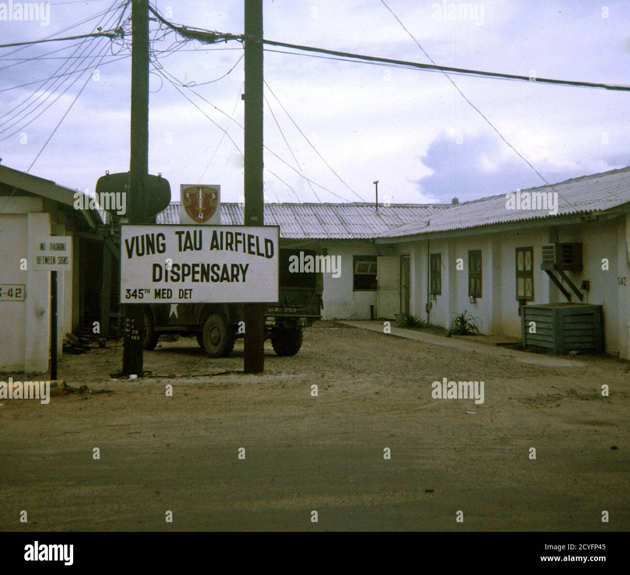 USA Vietnam-Krieg / Vietnam guerra - Airfield Vung Tau - 345° DET MED Foto Stock