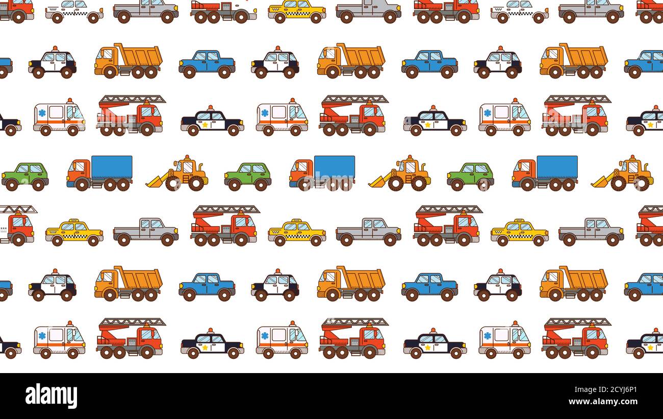 Modello auto isolato su bianco in stile cartone animato Illustrazione Vettoriale