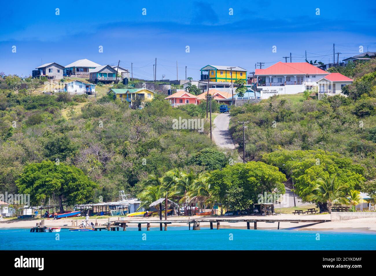 Saint Vincent e Grenadine, Mayreau, Saline Bay Foto Stock