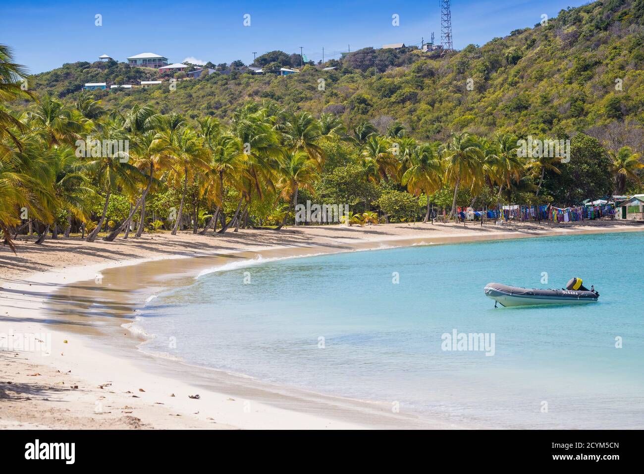 St Vincent e Grenadine, Mayreau, Saltwhistle Bay Foto Stock