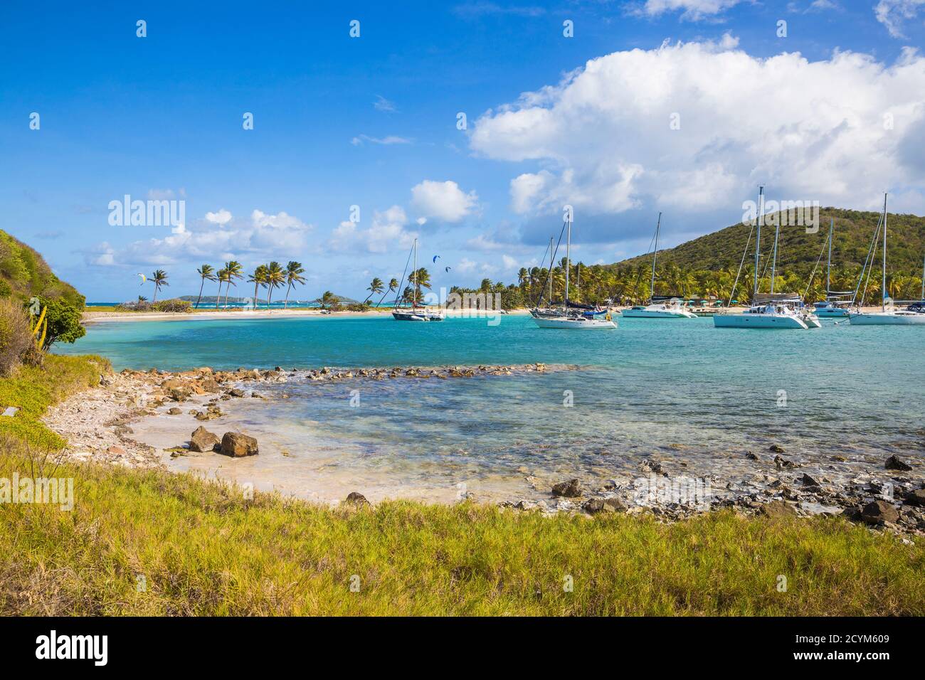 St Vincent e Grenadine, Mayreau, Saltwhistle Bay Foto Stock