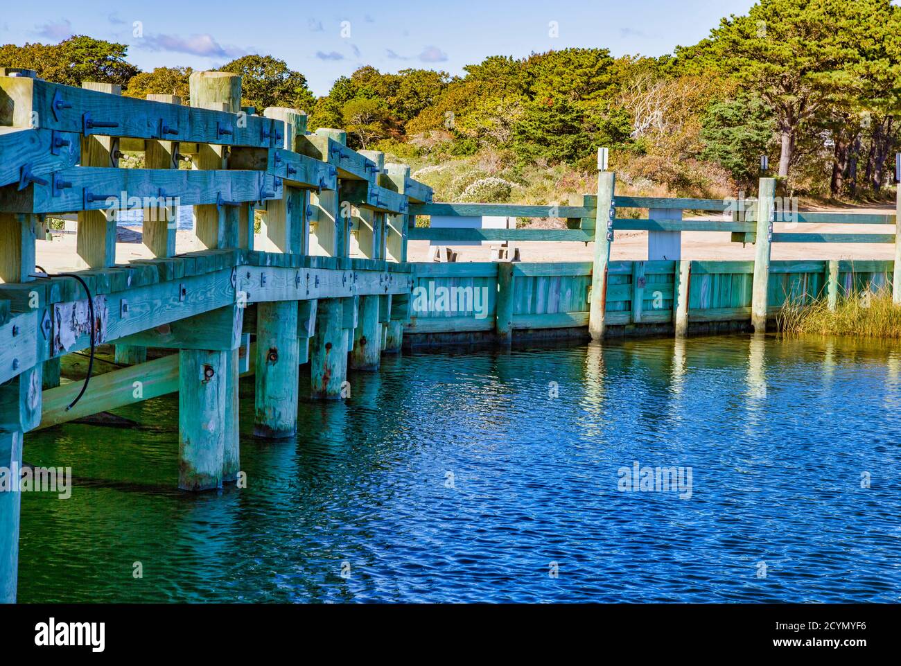 Martha's Vineyard, Massachusetts - Ottobre 21, 2018 - Ponte Chappaquiddick Foto Stock