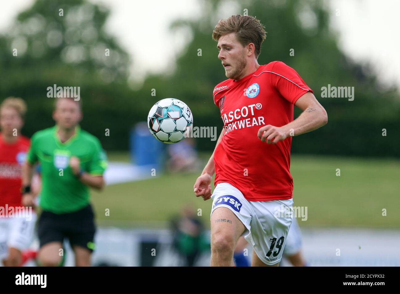 Lyngby, Danimarca. 18 giugno 2020. Nicolai Vallys (19) di Silkeborg visto durante la partita 3F Superliga tra Lyngby Boldklub e Silkeborg IF al Lyngby Stadium. (Foto: Gonzales Photo - Rune Mathiesen). Foto Stock