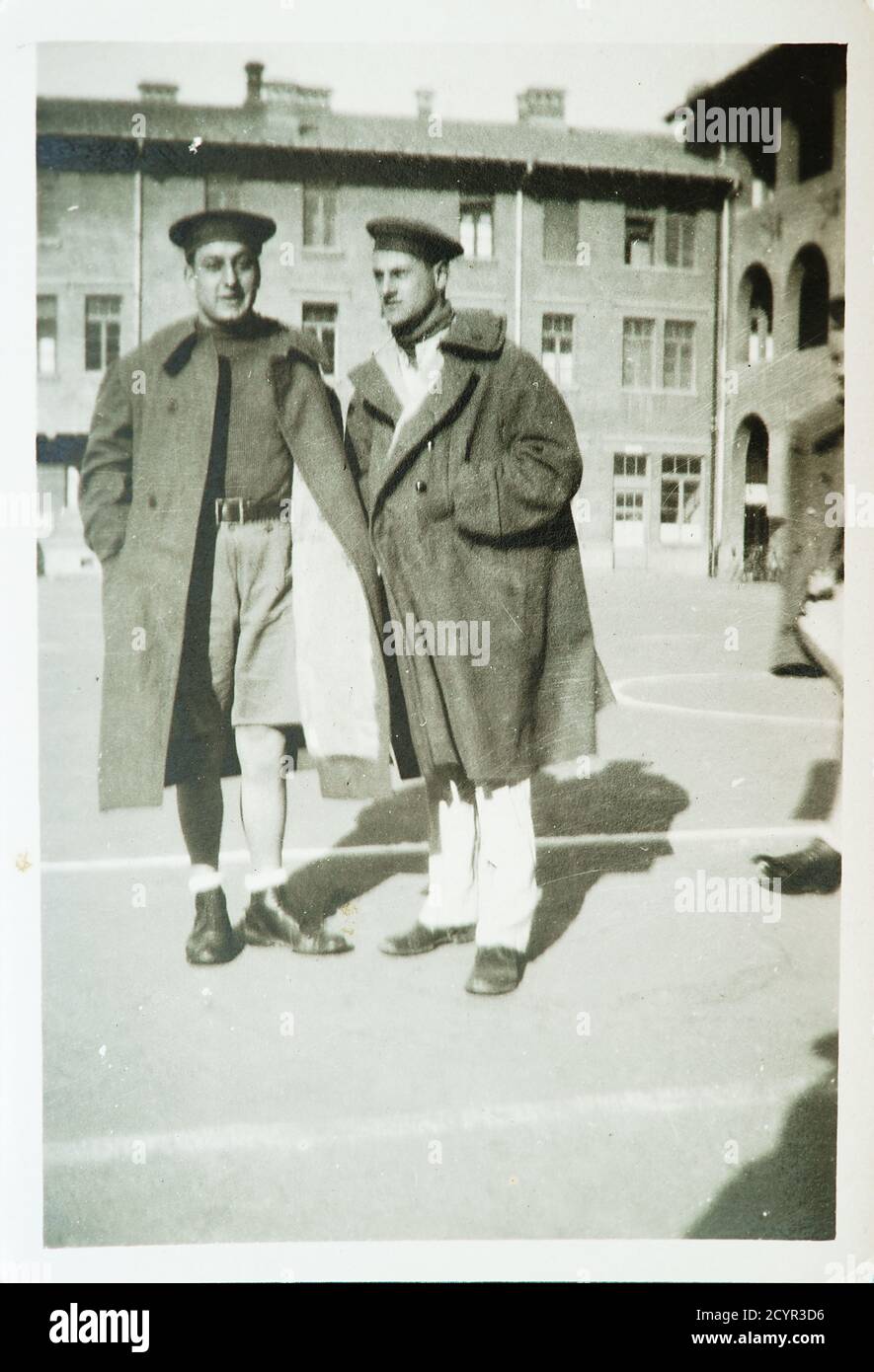 Soldati marini italiani a Tientsin - Tianjin Cina - 1924-25 Foto Stock