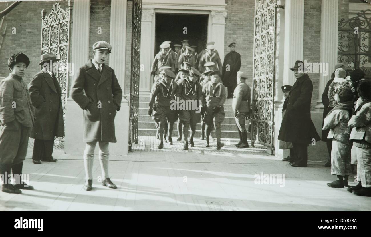 Soldati marini italiani a Tientsin - Tianjin Cina - 1924-25 Foto Stock