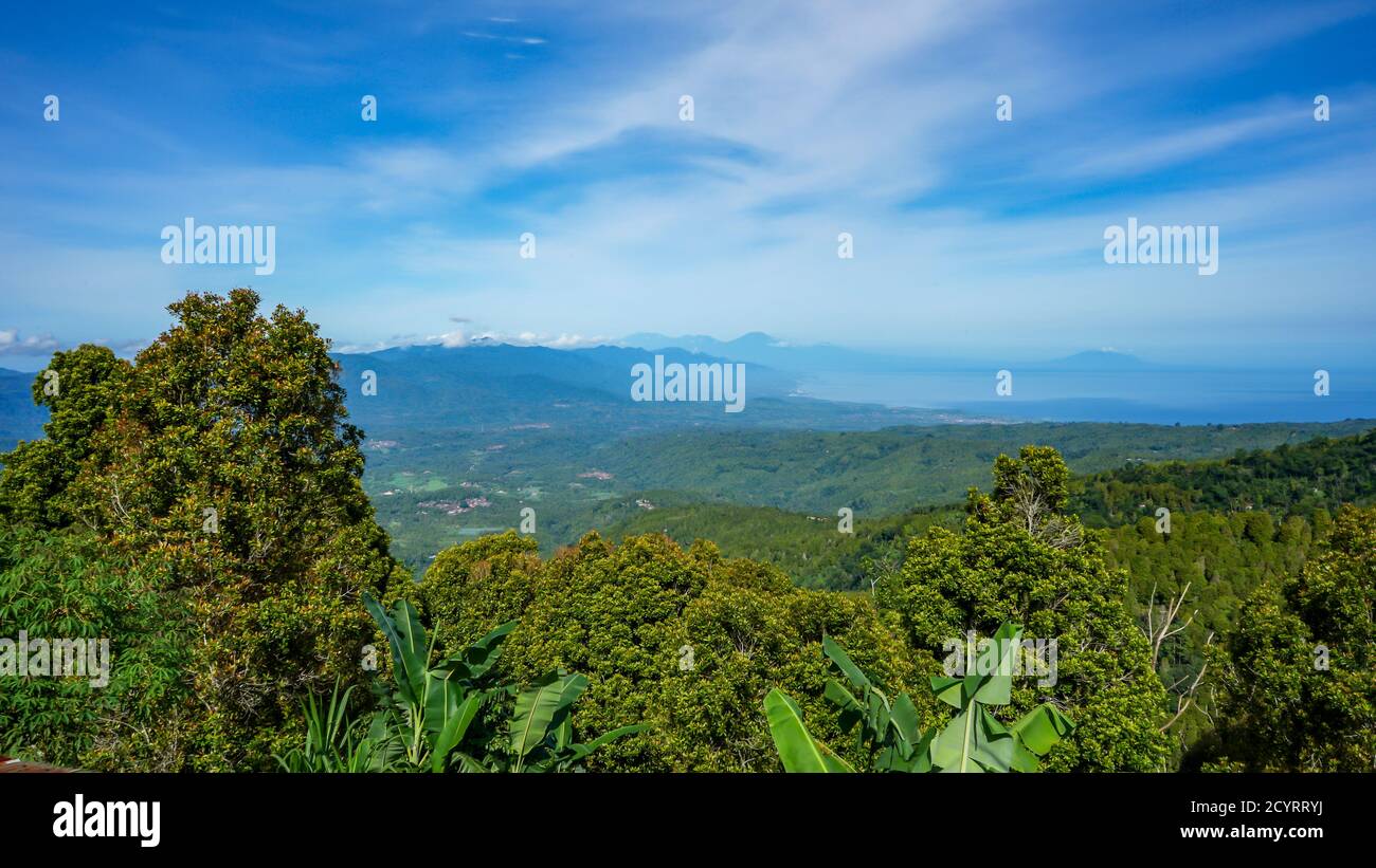 Splendido paesaggio tropicale naturale a Bali, Indonesia Foto Stock