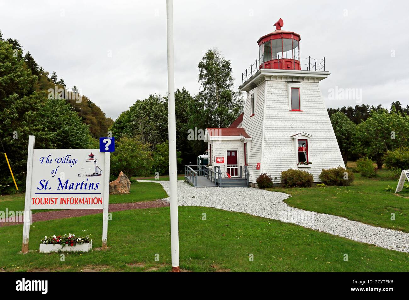 Faro, St. Martins, New Brunswick, Canada Foto Stock