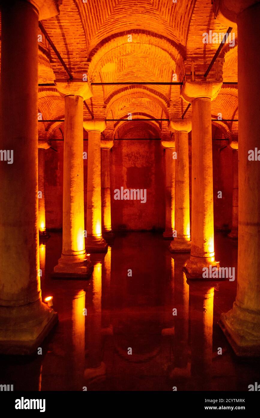 Basilica Cistern, Istanbul Foto Stock
