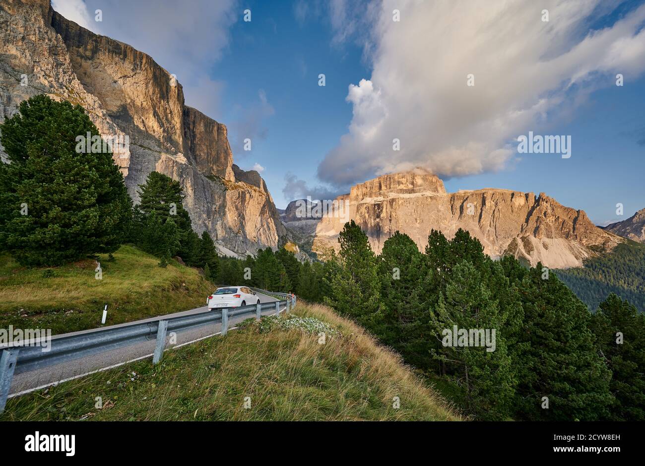 Gruppo Sella, Sass Pordoi Pordoijoch, Passo Pordoi, Val di Fassa, Fassatal Alto Adige, Italia Foto Stock