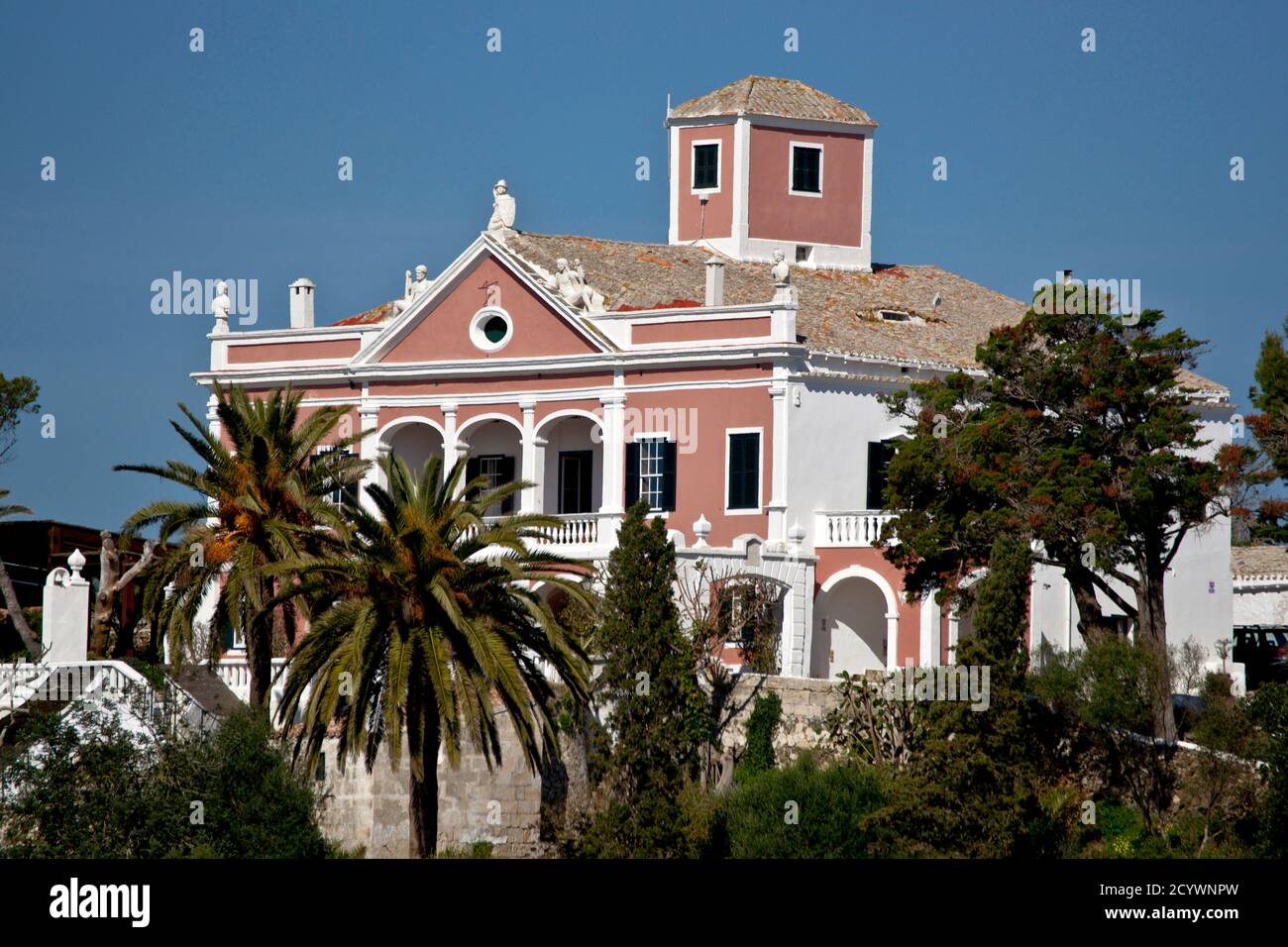 Lloc de Sant Antoni , alojamiento del Almirante Nelson y Lady Hamilton en Mahon.Puerto de Mahon..Menorca Islas Baleares. Spagna. Foto Stock