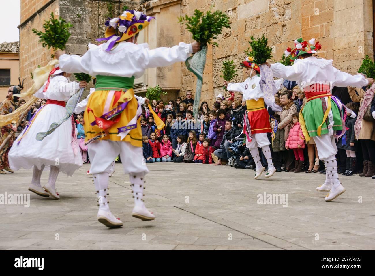 baile de los cossiers, baile popolare mallorquin, Algaida, Mallorca, islas baleares, Spagna Foto Stock