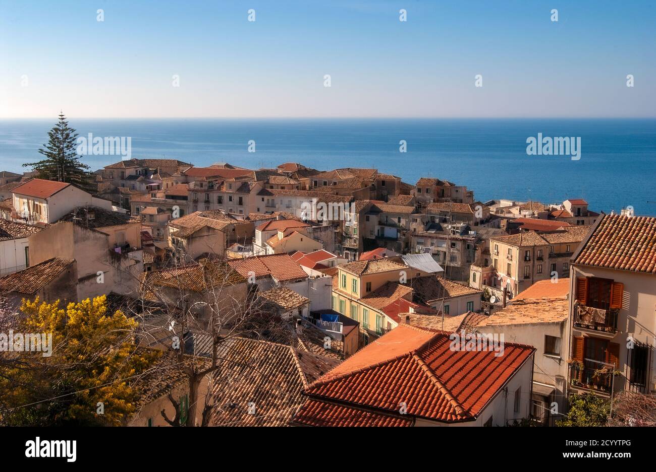 Italia Calabria Provincia di Vibo Valentia - Pizzo Calabro - Panorama Foto Stock