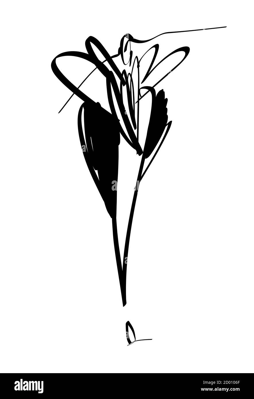 Moda ragazza Bozzetto disegnato a mano , silhouette stilizzata isolato. Vettore illustrazione moda disegnati a mano. Illustrazione Vettoriale