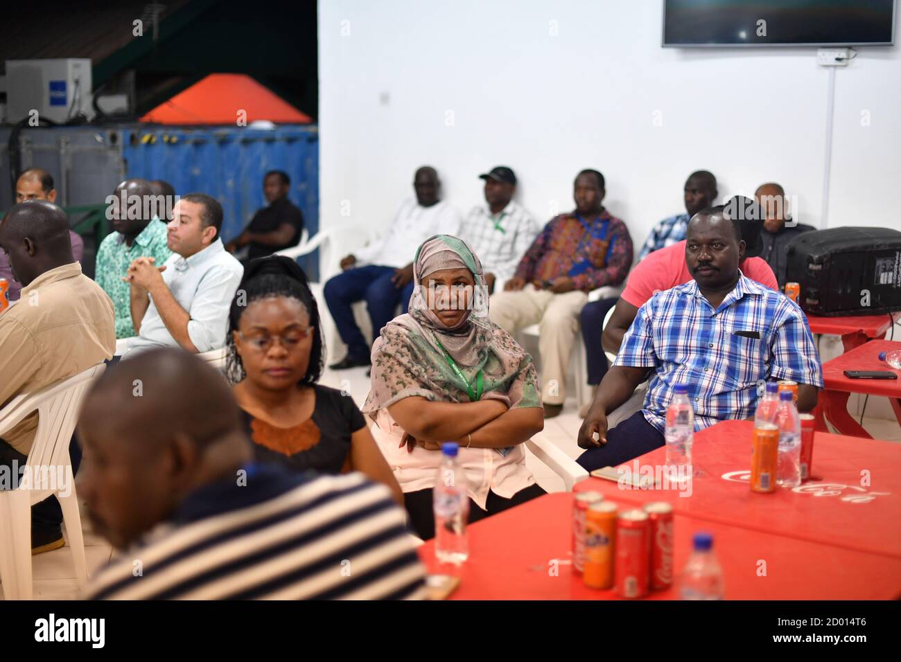 Il 16 maggio 2018 si è tenuta una cerimonia per salutare gli ufficiali di stato maggiore dell'AMISOM che hanno completato il loro viaggio in Somalia. L’evento ha evidenziato i loro contributi agli sforzi di mantenimento della pace e l’impegno costante della missione dell’Unione africana a favore della stabilità in Somalia. Foto Stock