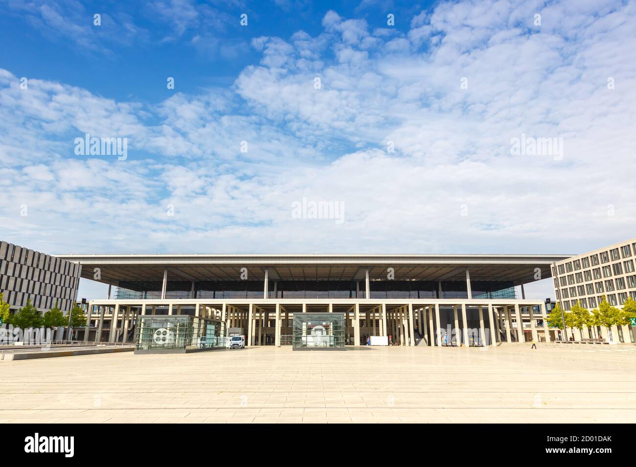 Berlino, Germania - 20 agosto 2020: Berlino Brandenburg BER Airport Terminal 1 in Germania. Foto Stock