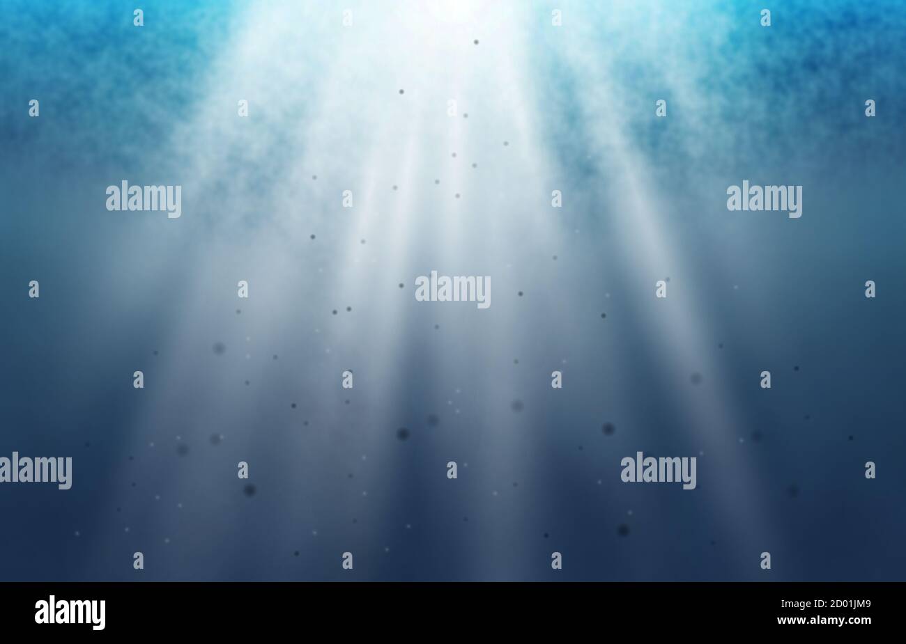 Illustrazione della scena subacquea con la luce del sole che splende Foto Stock