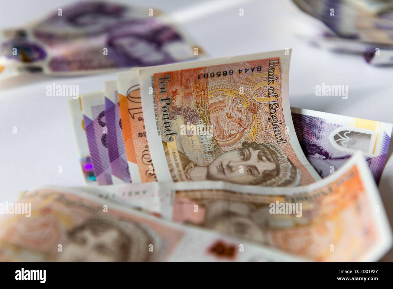 Banconote britanniche. Foto Stock