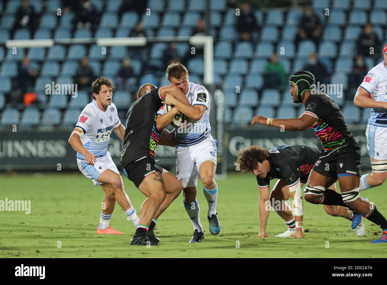 Sergio Lanfranchi Stadium, Parma, Italia, 02 Ott 2020, Jarrod Evans (Cardiff) porta la palla durante Zebre vs Cardiff Blues, Rugby Guinness Pro 14 - Credit: LM/Massimiliano Carnabuci/Alamy Live News Foto Stock