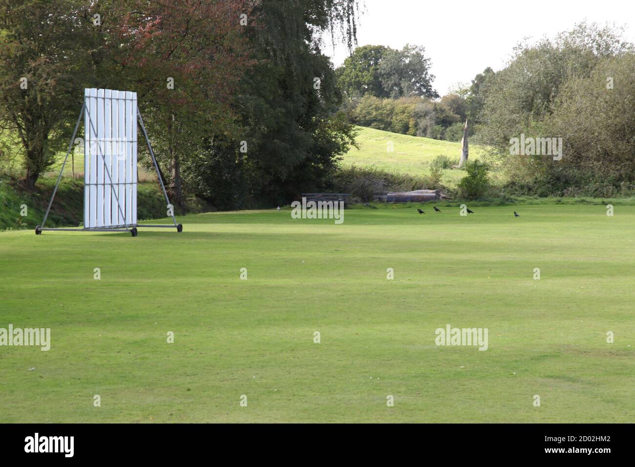 Abinger Sports and Cricket Ground nel pittoresco villaggio inglese di Abinger Hammer, Surrey, Regno Unito, settembre 2020 Foto Stock