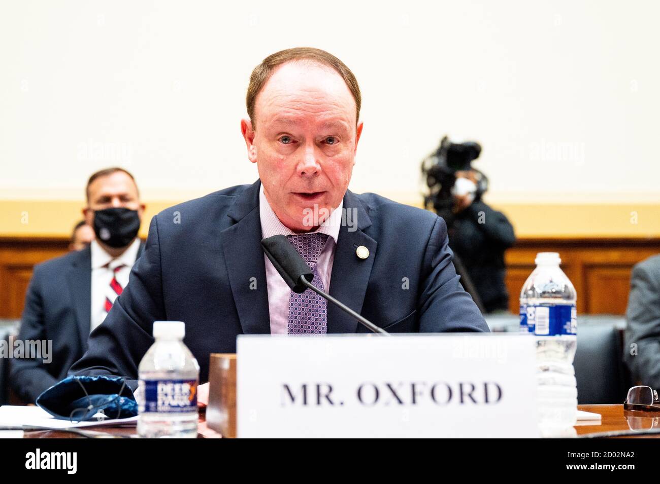 Washington, Stati Uniti, 02 ottobre 2020. 2 ottobre 2020 - Washington, DC, Stati Uniti: Vayl Oxford, Direttore dell'Agenzia per la riduzione delle minacce alla difesa del Dipartimento della Difesa degli Stati Uniti, intervenendo in un'audizione congiunta della sottocommissione per gli affari esteri della Camera sull'Asia, il Pacifico e la non proliferazione e della sottocommissione per l'intelligenza e le minacce emergenti della Camera Armed Services Committee e sulle capacità di "rafforzare la sicurezza biologica: Minacce tradizionali e sfide emergenti". (Foto di Michael Brochstein/Sipa USA) Credit: Sipa USA/Alamy Live News Foto Stock