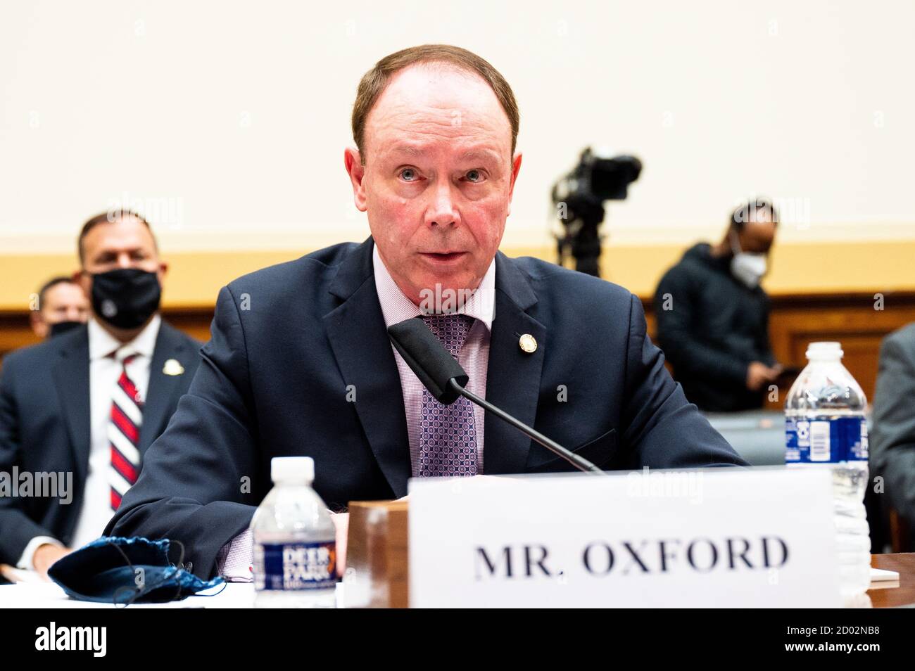 Washington, Stati Uniti, 02 ottobre 2020. 2 ottobre 2020 - Washington, DC, Stati Uniti: Vayl Oxford, Direttore dell'Agenzia per la riduzione delle minacce alla difesa del Dipartimento della Difesa degli Stati Uniti, intervenendo in un'audizione congiunta della sottocommissione per gli affari esteri della Camera sull'Asia, il Pacifico e la non proliferazione e della sottocommissione per l'intelligenza e le minacce emergenti della Camera Armed Services Committee e sulle capacità di "rafforzare la sicurezza biologica: Minacce tradizionali e sfide emergenti". (Foto di Michael Brochstein/Sipa USA) Credit: Sipa USA/Alamy Live News Foto Stock