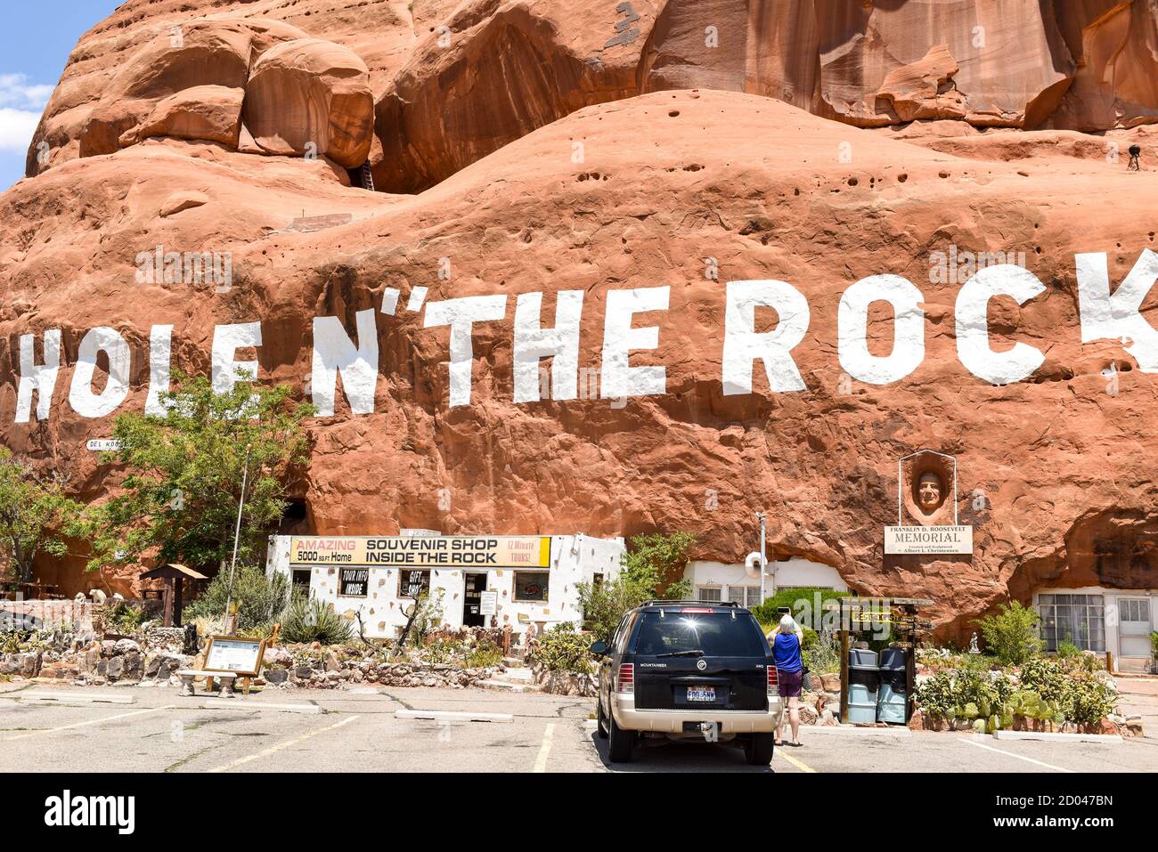 Hole in the Rock Tourist fermata nel sud-ovest Arizona Foto Stock