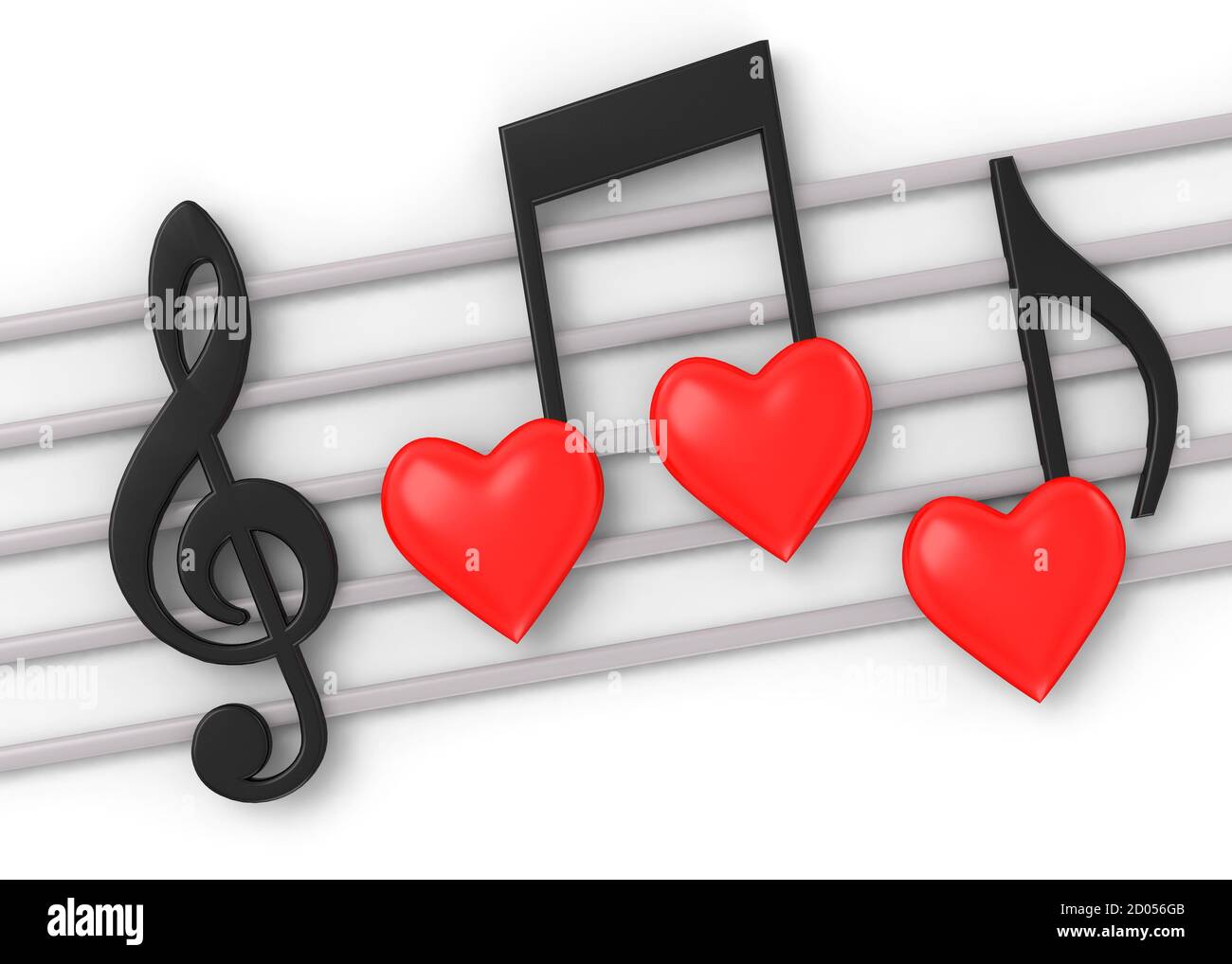 Amare la musica - concetto 3d Foto Stock