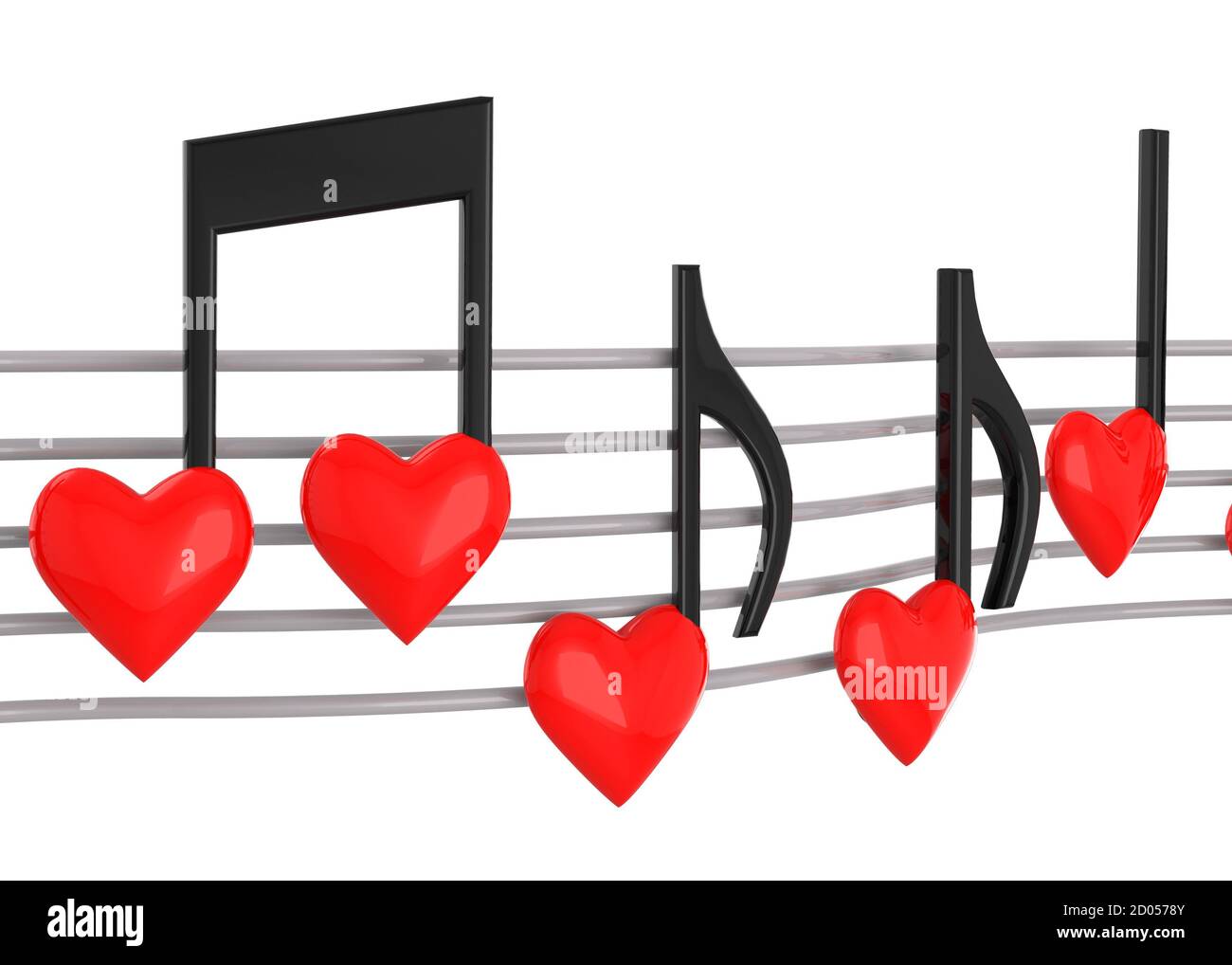 Amare la musica - concetto 3d Foto Stock