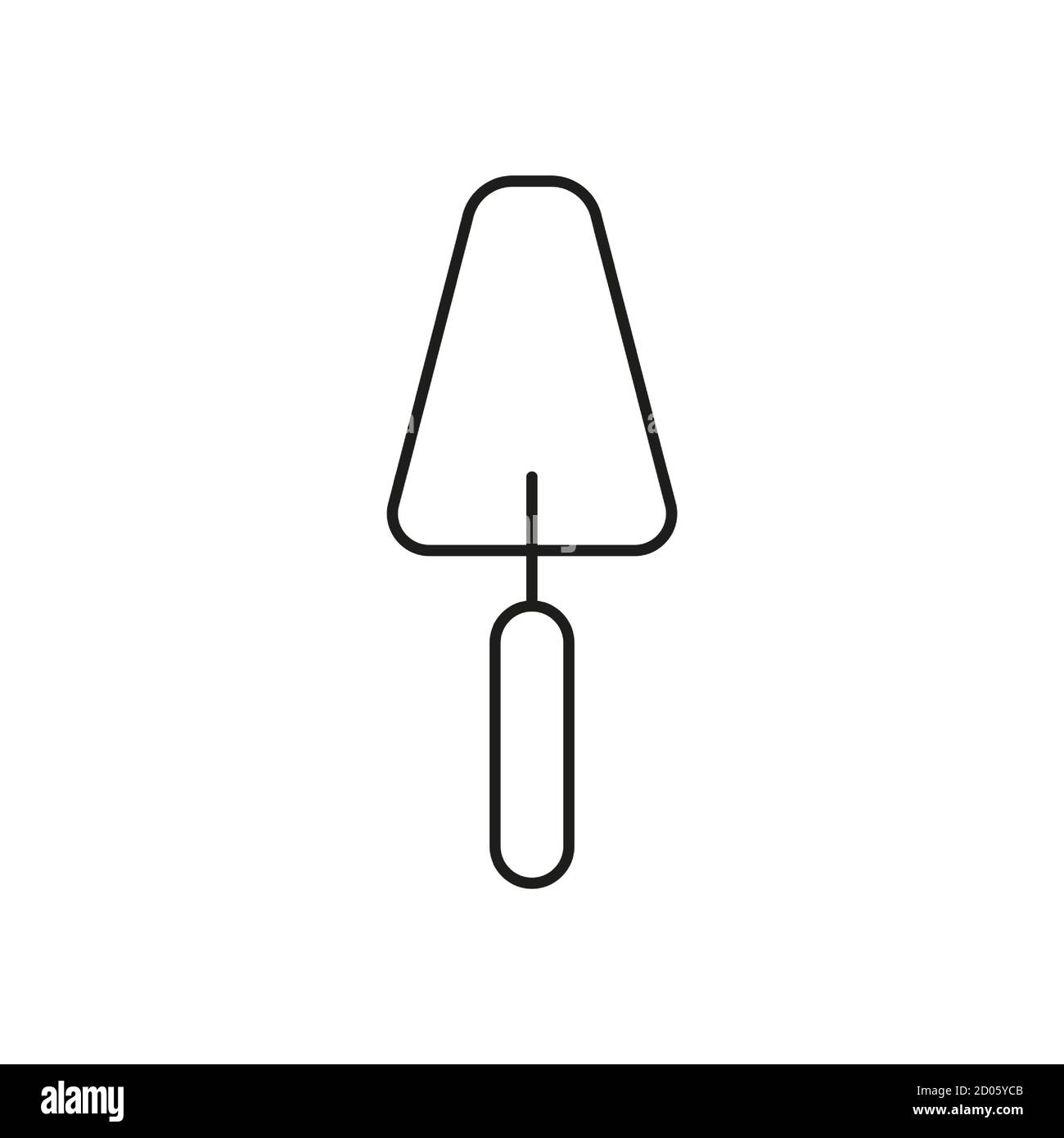 Icona Shovel elemento di costruzione icona per il concetto mobile e le app web. L'icona della pala sottile può essere utilizzata per il Web e i dispositivi mobili. Icona Premium su bianco Illustrazione Vettoriale