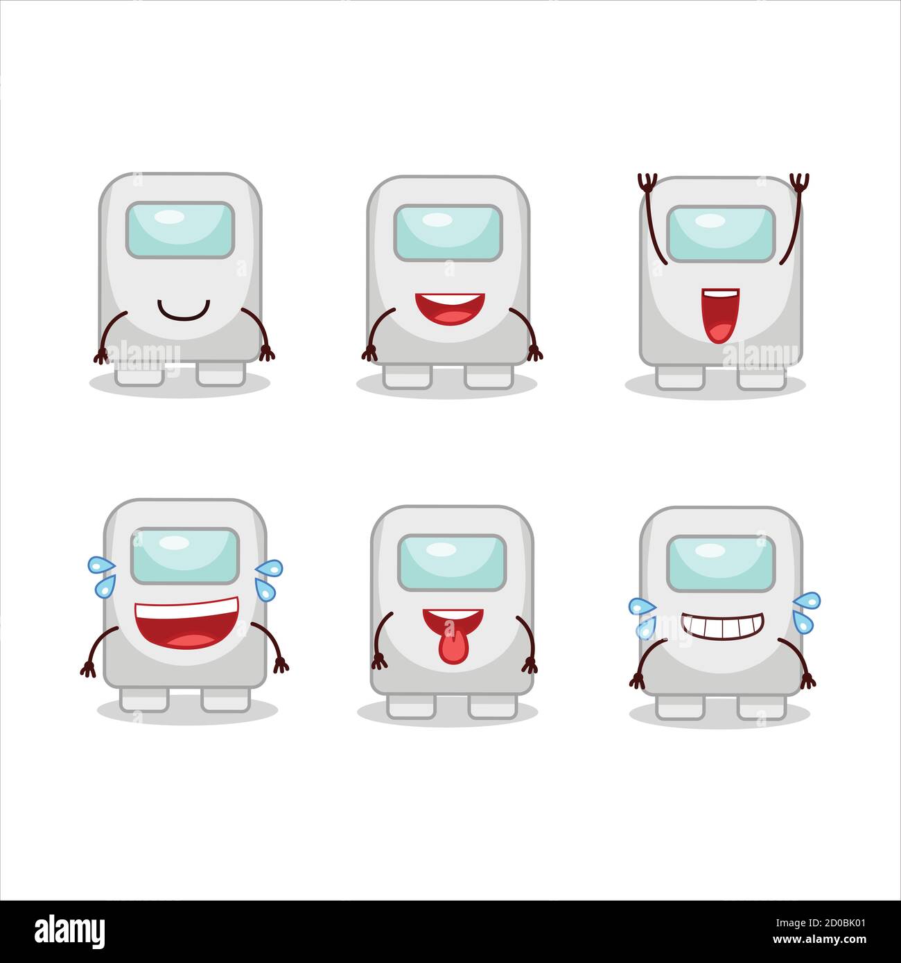 Personaggio cartoon di tra noi bianco con espressione sorriso Illustrazione Vettoriale