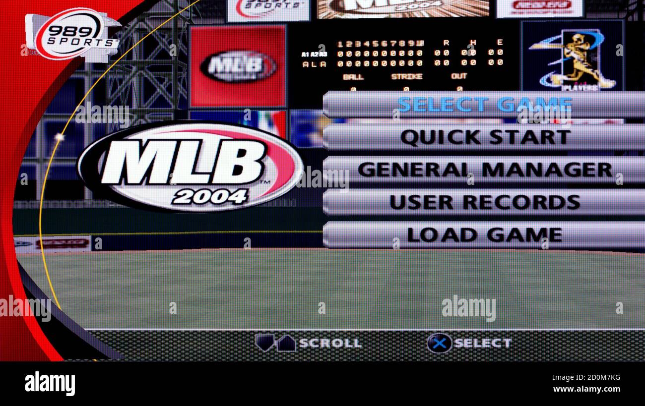 MLB 04 - Sony PlayStation 2 PS2 - uso editoriale solo Foto Stock