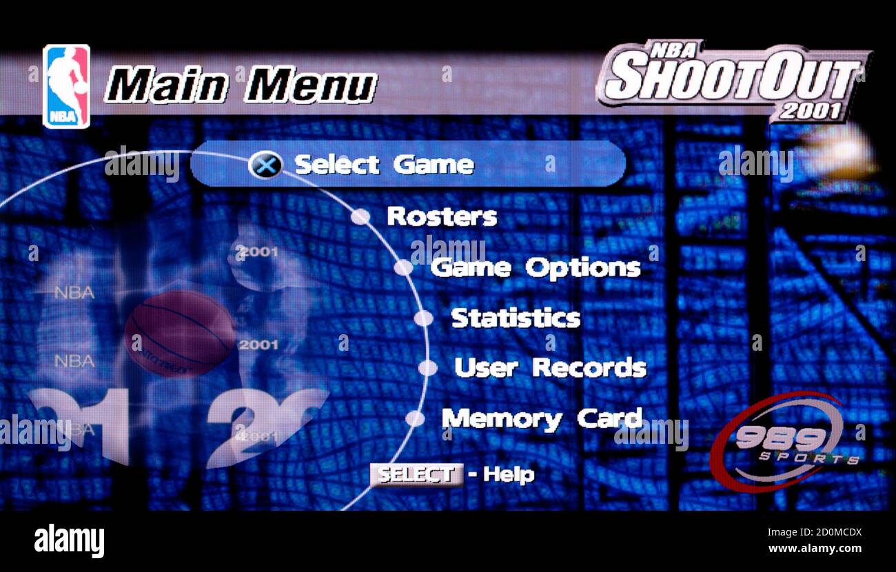 NBA Shoot out 2001 - Sony PlayStation 2 PS2 - Solo per uso editoriale Foto Stock
