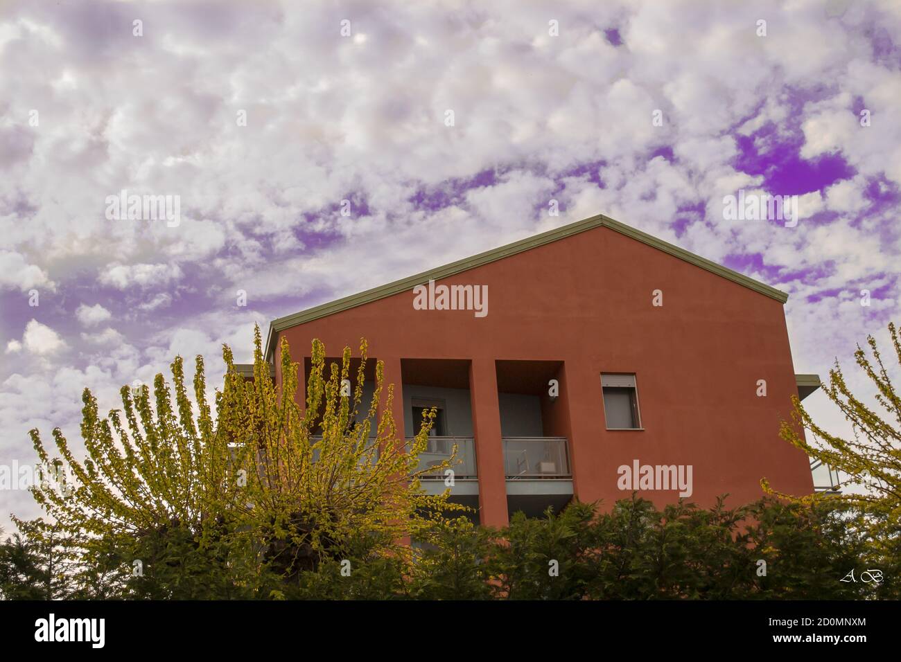 Casa moderna dotata di tutti i comfort fotografati in Piemonte, Italia. Foto Stock