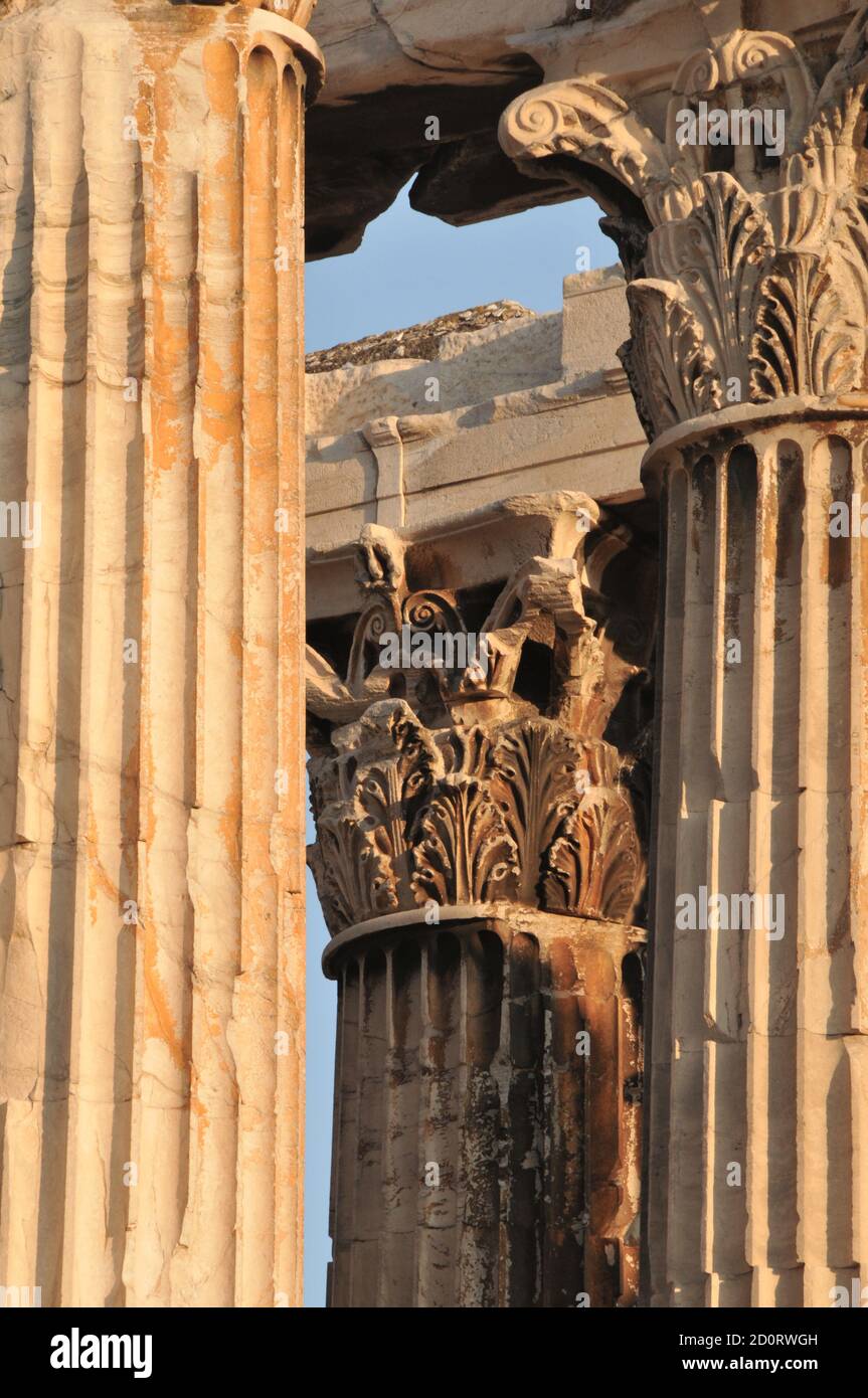 Atene, Grecia architettura, rovine e scene di strada e città Foto Stock