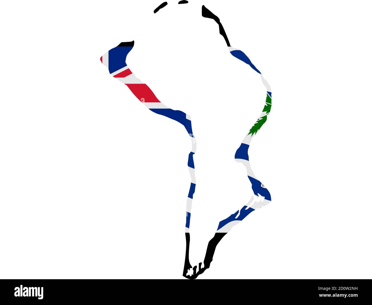 Bandiera sotto forma di paese geografico, territorio britannico dell'Oceano Indiano, Africa sub-sahariana, Africa orientale, Africa, Asia Foto Stock