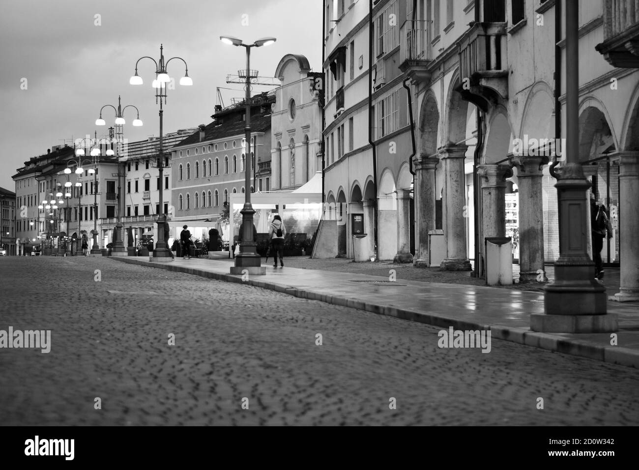 La piazza dei martiri della città di Belluno, Italia Foto Stock